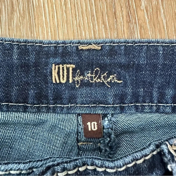 Kut from the Kloth Women's Bootcut Dark Wash Low Rise Denim Jeans Sz 10 GUC - Picture 4 of 10